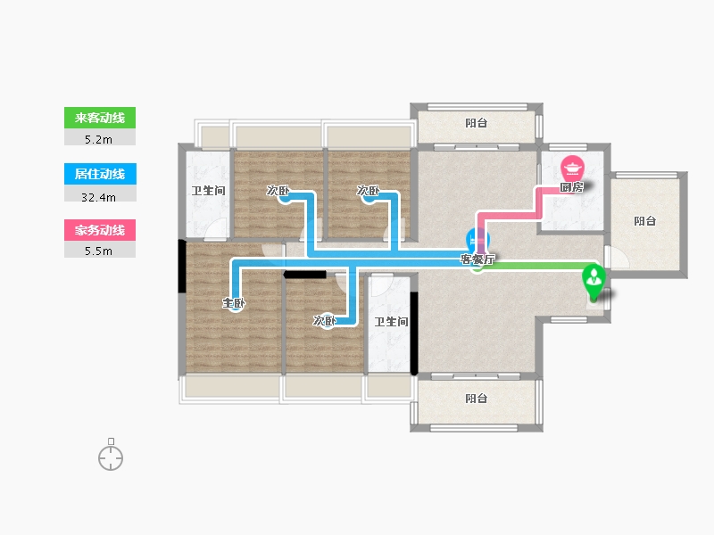 广东省-云浮市-汇景城-128.79-户型库-动静线