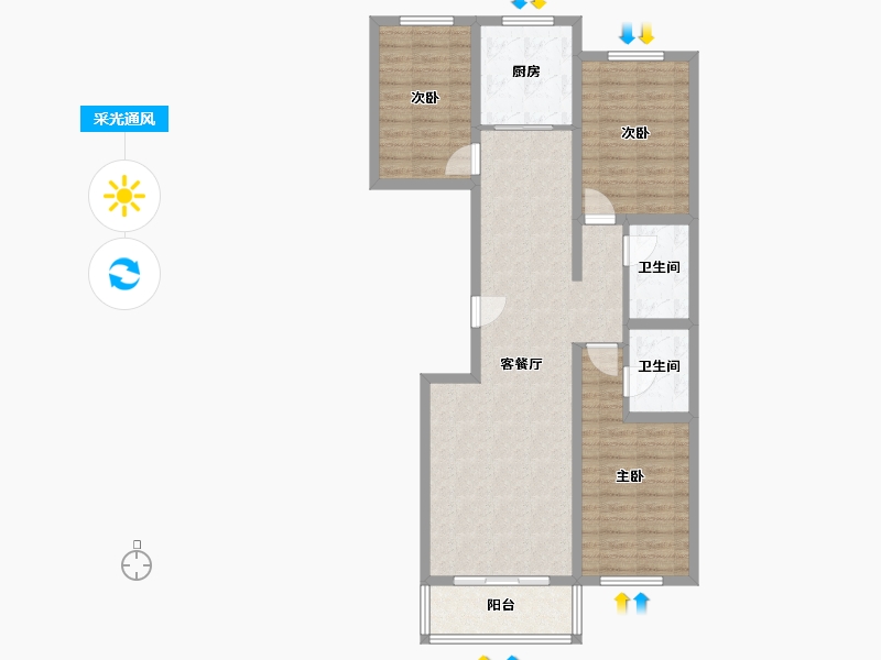 山西省-长治市-常兴园区-100.00-户型库-采光通风