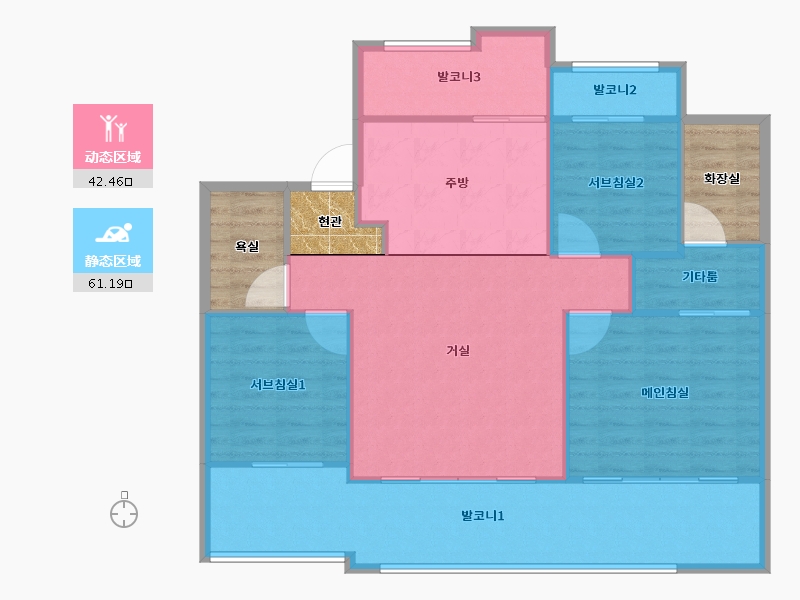 경기도-안양시 만안구-박달한신휴플러스1차-107.19-户型库-动静分区