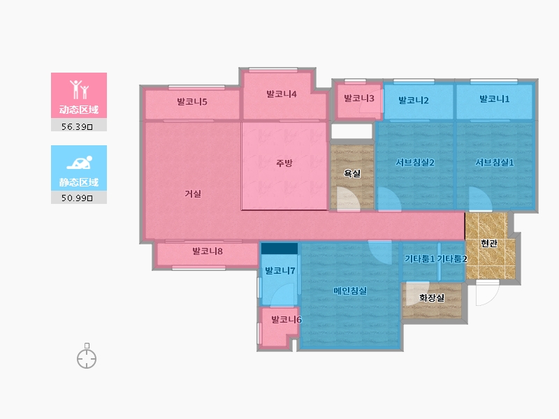 서울특별시-강서구-마곡엠밸리9단지-109.68-户型库-动静分区