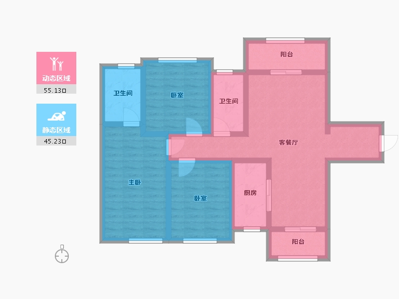 广东省-中山市-信业尚悦湾-92.00-户型库-动静分区