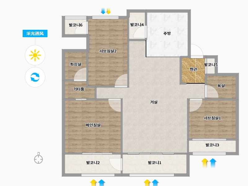 경기도-양주시-율정마을13단지-111.14-户型库-采光通风