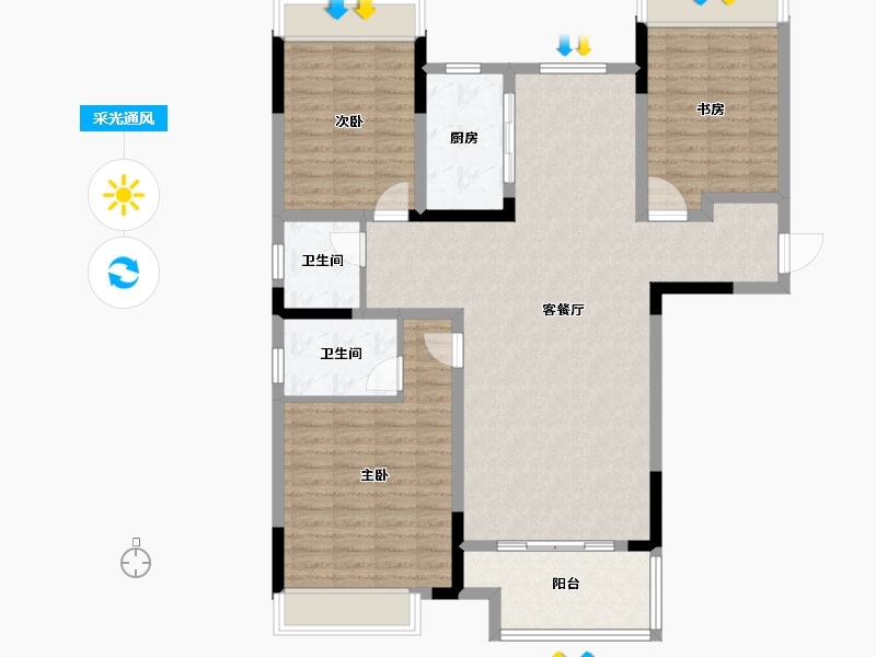 河南省-驻马店市-同信江屿洲-115.00-户型库-采光通风