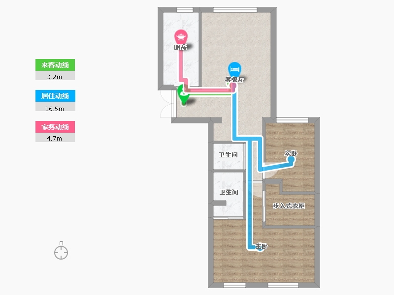 新疆维吾尔自治区-乌鲁木齐市-通嘉东方御景-62.54-户型库-动静线