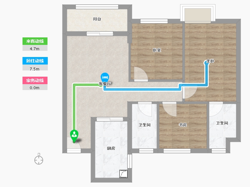 福建省-南平市-正荣悦璟湾-70.00-户型库-动静线