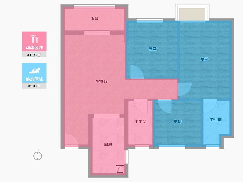 福建省-南平市-正荣悦璟湾-70.00-户型库-动静分区