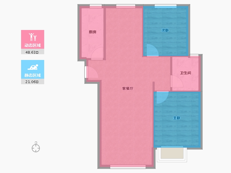 河北省-廊坊市-中建和悦国际-68.86-户型库-动静分区