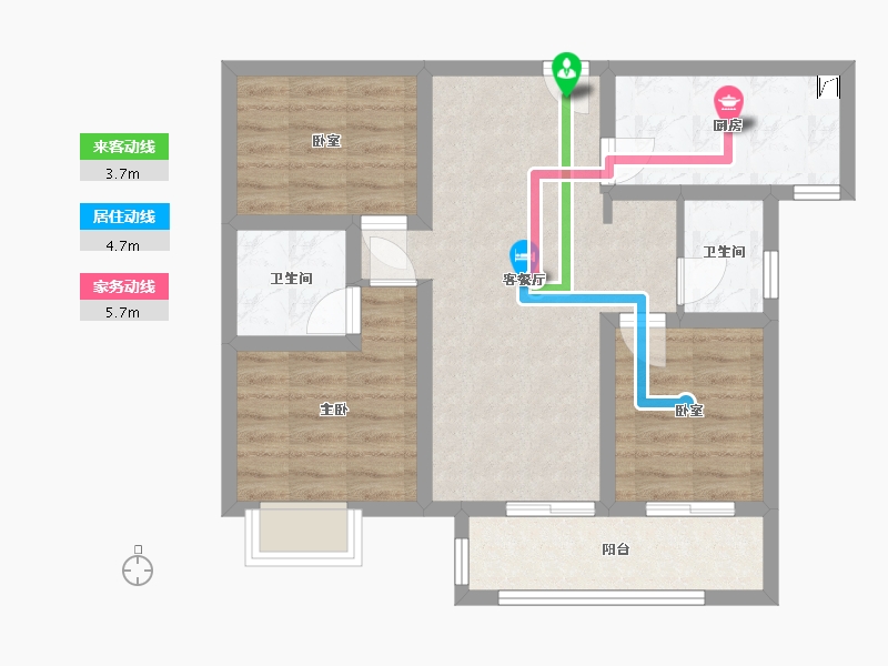 广东省-佛山市-保利中交大都汇-75.00-户型库-动静线