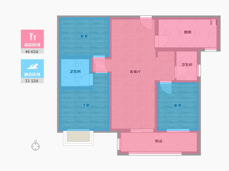 广东省-佛山市-保利中交大都汇-75.00-户型库-动静分区