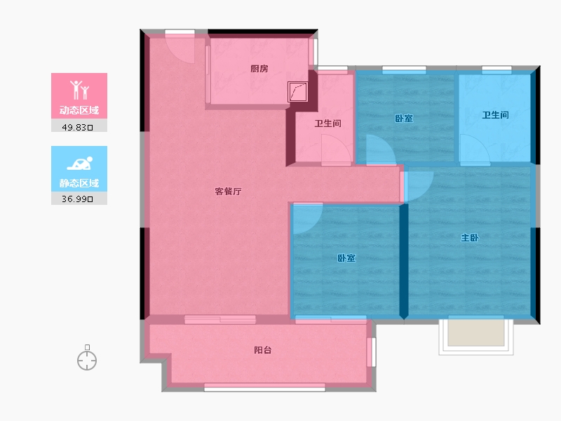 江苏省-南京市-山和宸园-78.00-户型库-动静分区