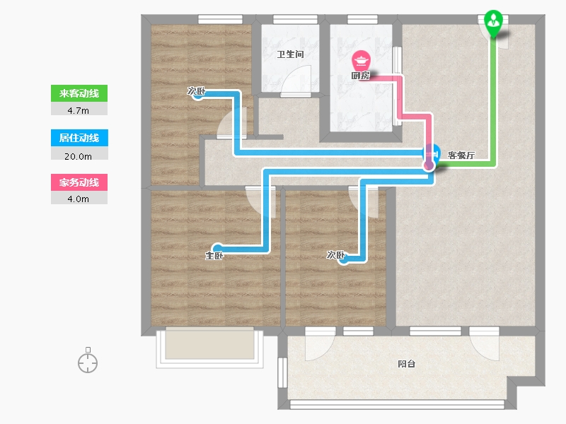 山东省-日照市-金科 集美景致-84.09-户型库-动静线