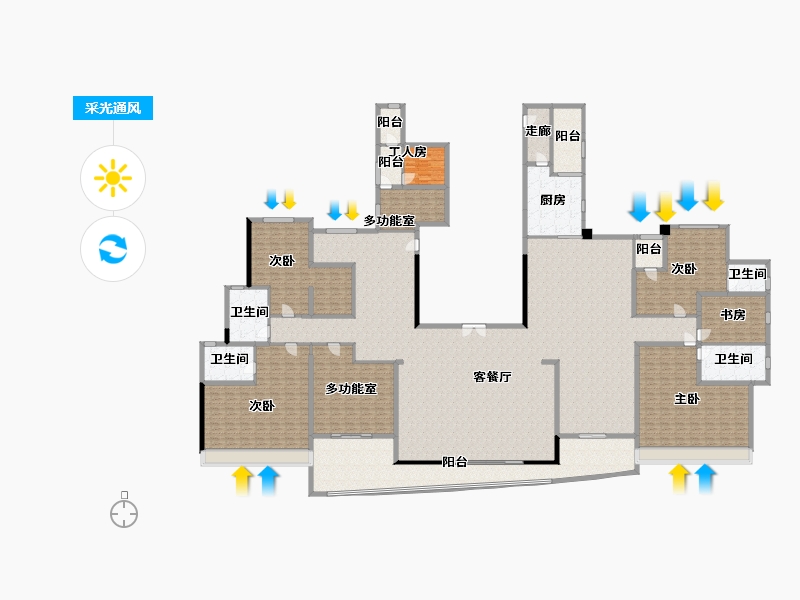 广东省-佛山市-佛山市富丰广场-536.00-户型库-采光通风