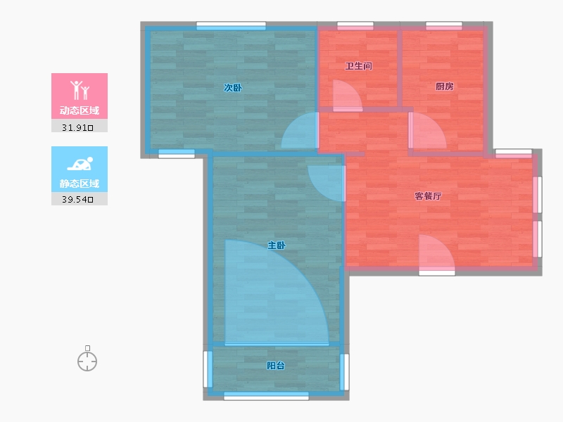 上海-上海市-古华新村-65.08-户型库-动静分区