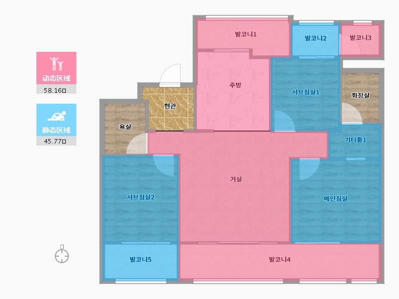 경기도-하남시-위례롯데캐슬-107.29-户型库-动静分区