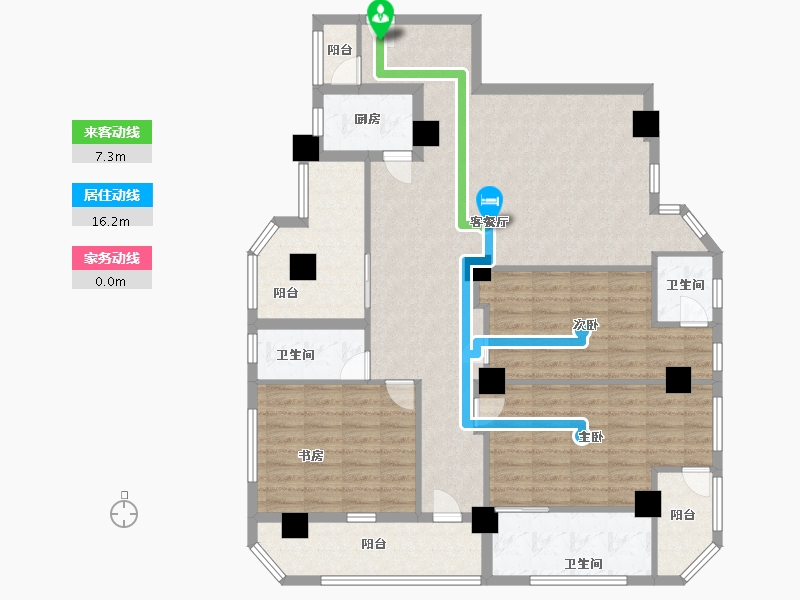 广东省-佛山市-南华小区-125.00-户型库-动静线