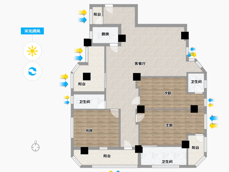 广东省-佛山市-南华小区-125.00-户型库-采光通风