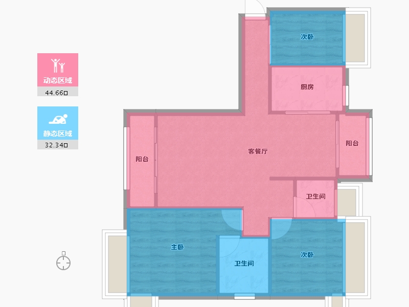 广东省-中山市-中山华发观山水花园-94.20-户型库-动静分区