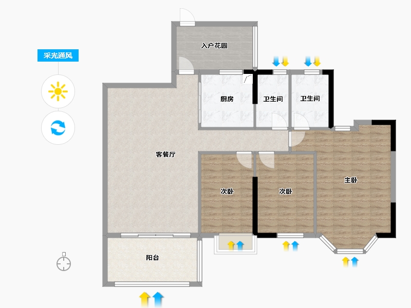 广东省-中山市-中山石歧户型图-150.00-户型库-采光通风