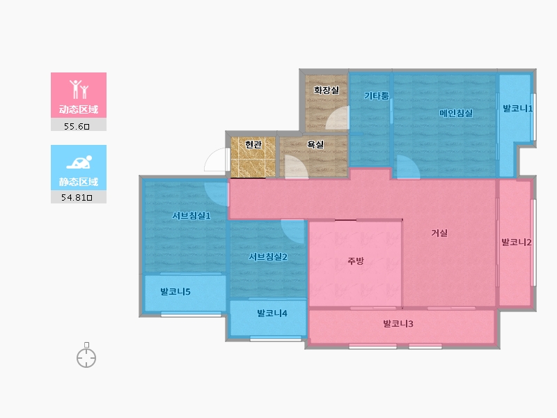 서울특별시-강남구-강남신동아파밀리에2단지-112.51-户型库-动静分区