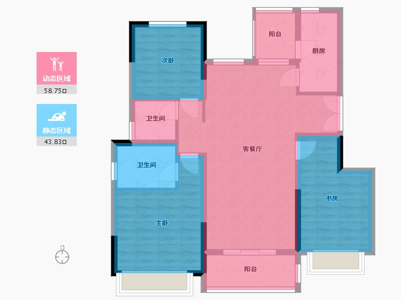 四川省-成都市-电建长运东安-98.00-户型库-动静分区