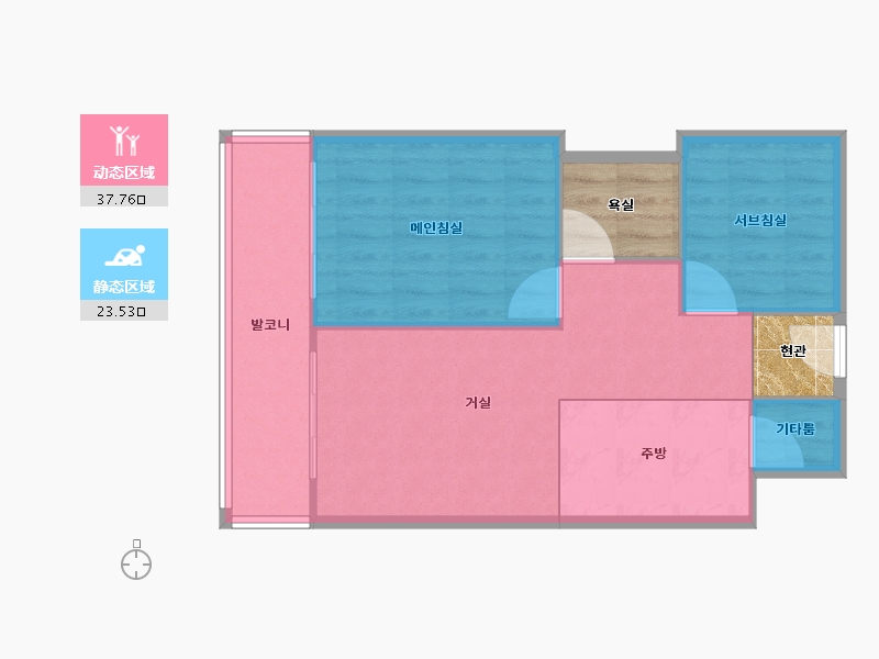 서울특별시-관악구-금호타운1차-62.17-户型库-动静分区