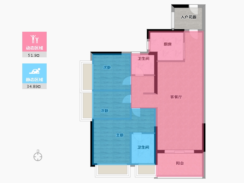 广东省-广州市-富力南驰富颐华庭-81.54-户型库-动静分区