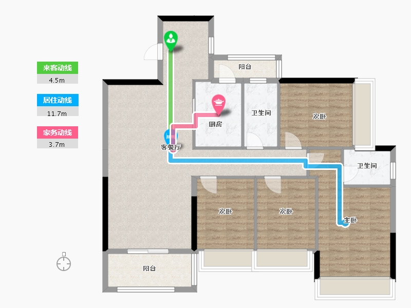 广东省-云浮市-汇景城-119.07-户型库-动静线