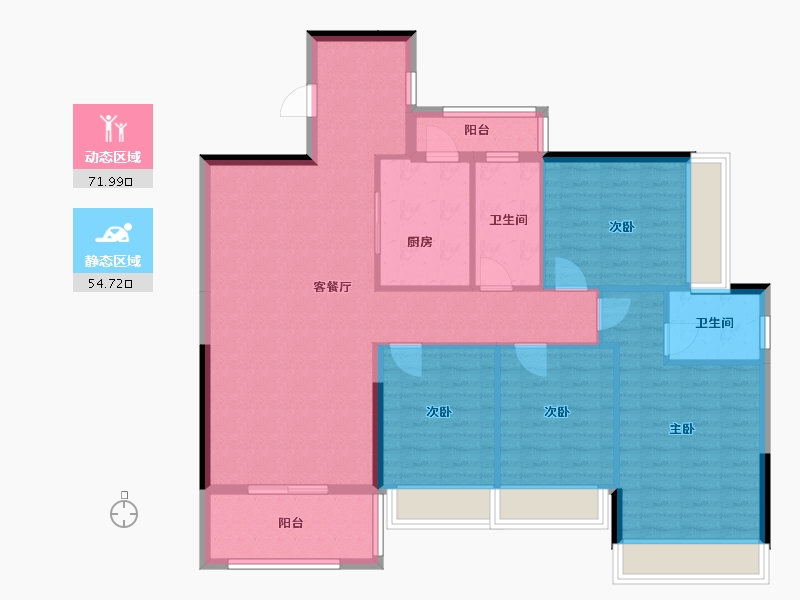 广东省-云浮市-汇景城-119.07-户型库-动静分区