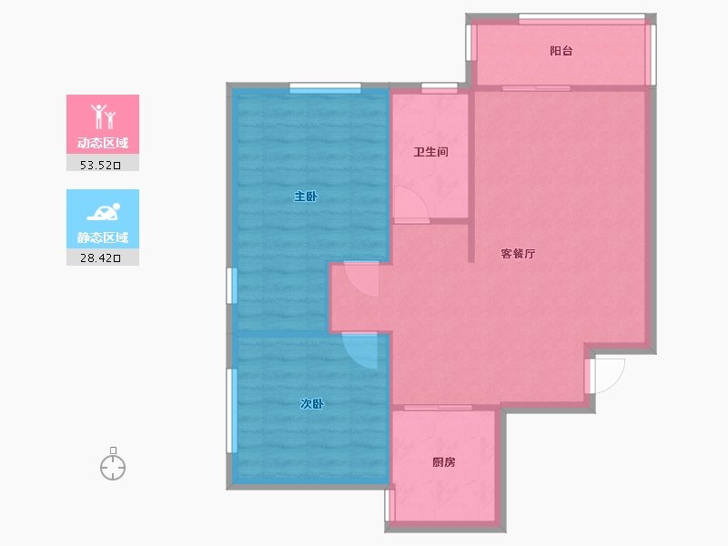 河南省-郑州市-金印阳光城-77.70-户型库-动静分区