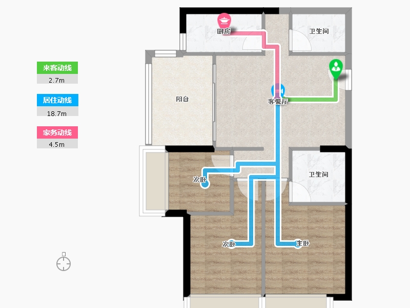 广东省-深圳市-正东名苑-96.00-户型库-动静线