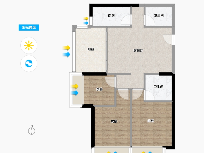 广东省-深圳市-正东名苑-96.00-户型库-采光通风