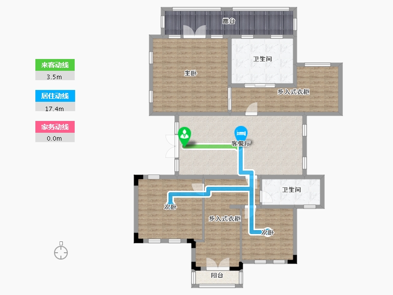 重庆-重庆市-绿城两江御园-245.00-户型库-动静线