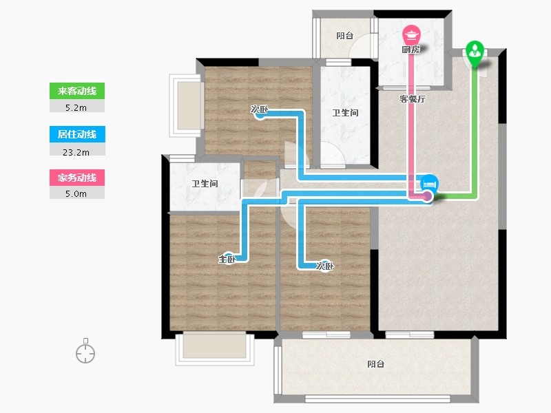 广西壮族自治区-南宁市-万丰-108.00-户型库-动静线