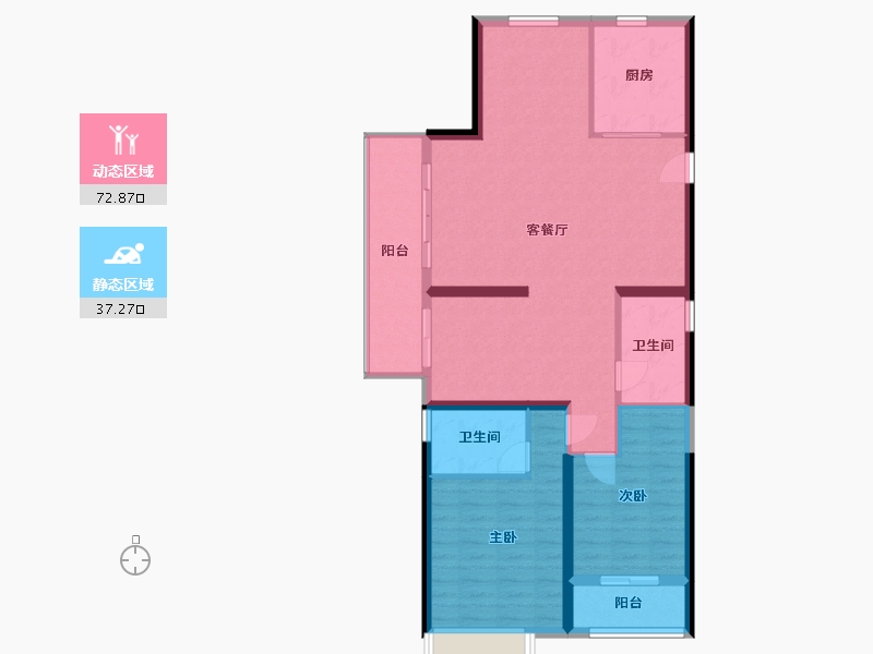 浙江省-台州市-伟星金桥郡-103.56-户型库-动静分区