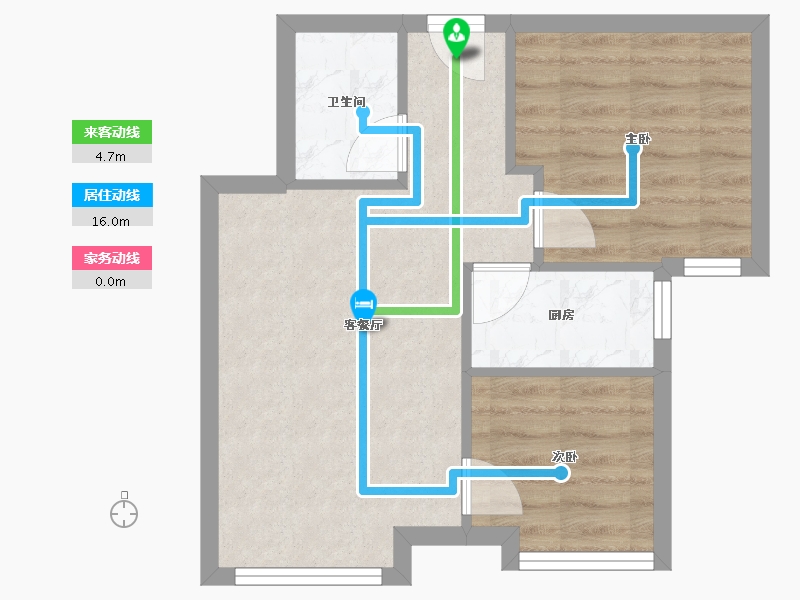 北京-北京市-南庭新苑-南区-48.40-户型库-动静线