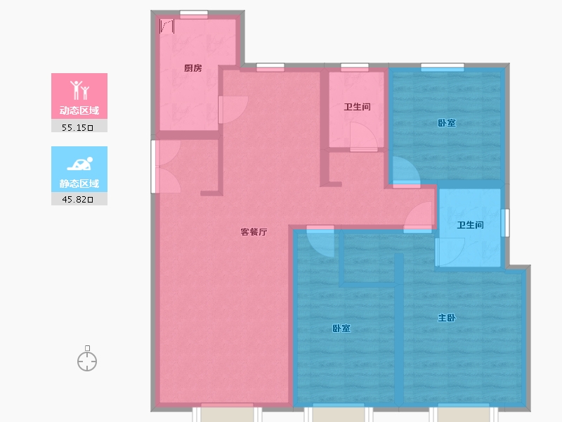 天津-天津市-南益名悦华庭-102.00-户型库-动静分区