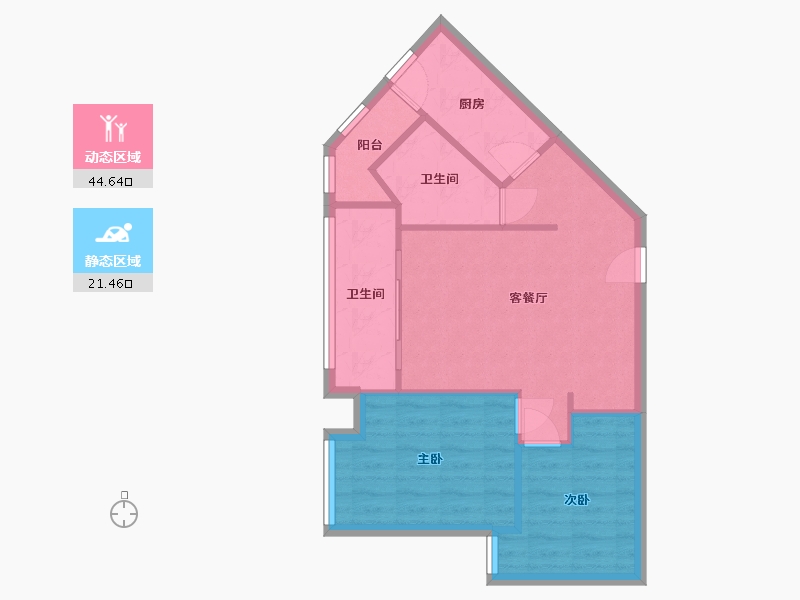 四川省-成都市-锦云阁-58.10-户型库-动静分区