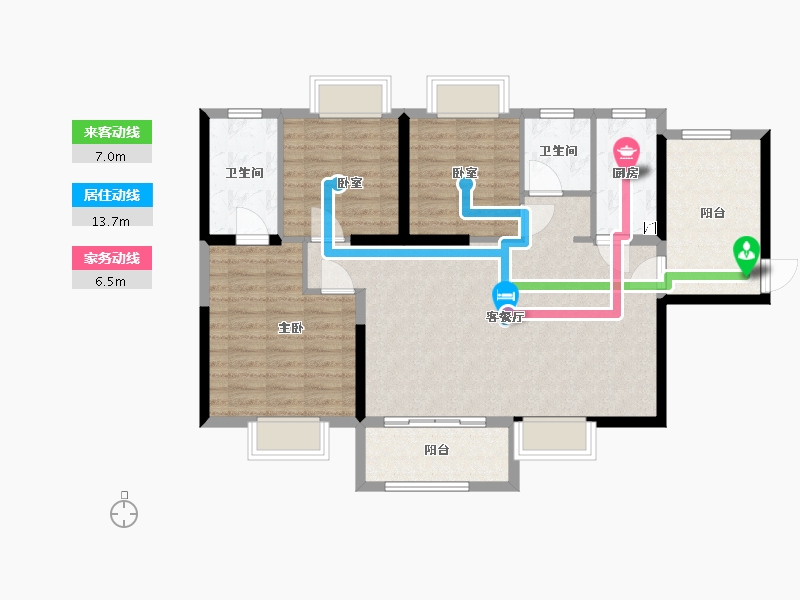 广东省-佛山市-涛汇明日鎏金湾公馆-98.00-户型库-动静线