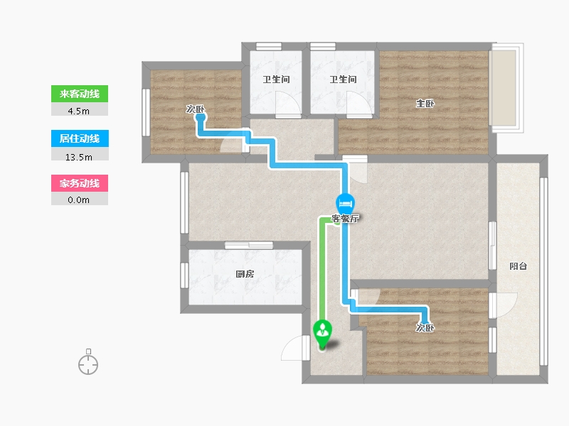 河北省-石家庄市-保利堂悦二期-99.64-户型库-动静线