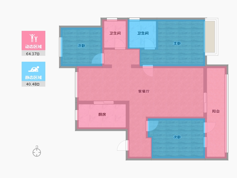 河北省-石家庄市-保利堂悦二期-99.64-户型库-动静分区