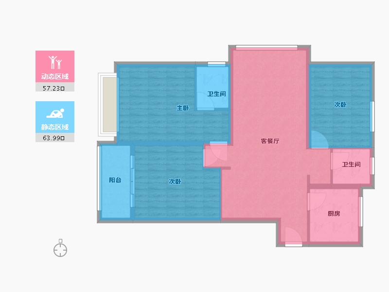 山东省-菏泽市-明泰第一城-110.00-户型库-动静分区