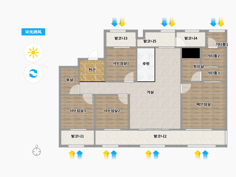 서울특별시-구로구-천왕연지타운2단지-136.10-户型库-采光通风