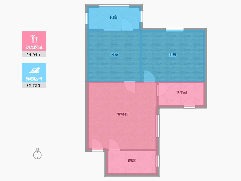 广东省-广州市-和平新村-65.00-户型库-动静分区