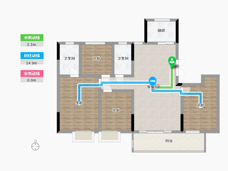 江西省-赣州市-红旗大道首府-124.00-户型库-动静线