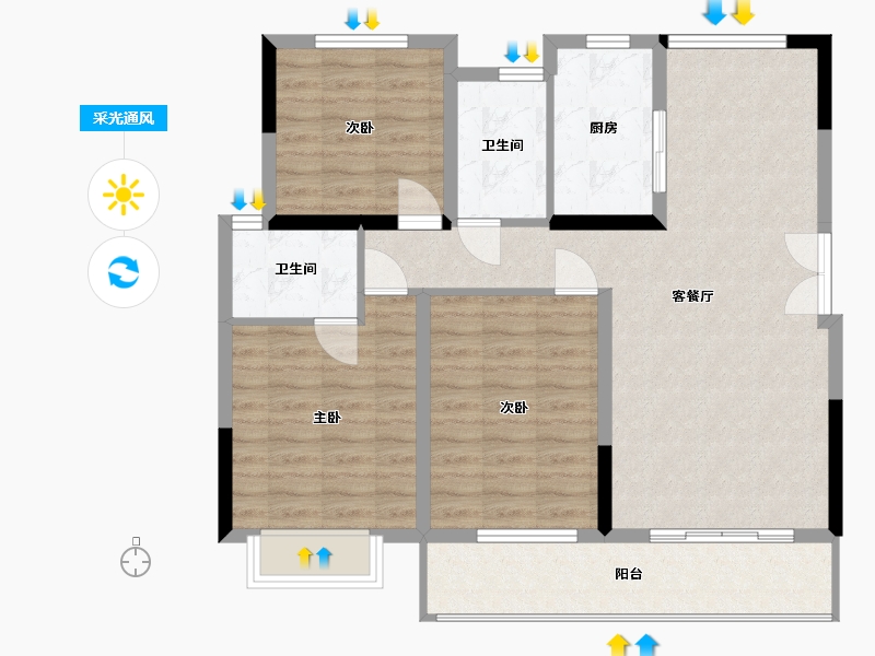 江西省-赣州市-红旗大道首府-100.00-户型库-采光通风