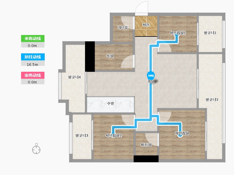 서울특별시-강남구-개나리푸르지오-89.19-户型库-动静线