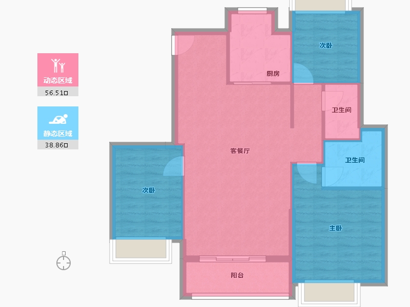 江苏省-无锡市-星河国际-90.00-户型库-动静分区