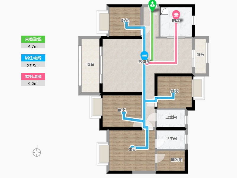 广东省-阳江市-奥园观湖-110.40-户型库-动静线