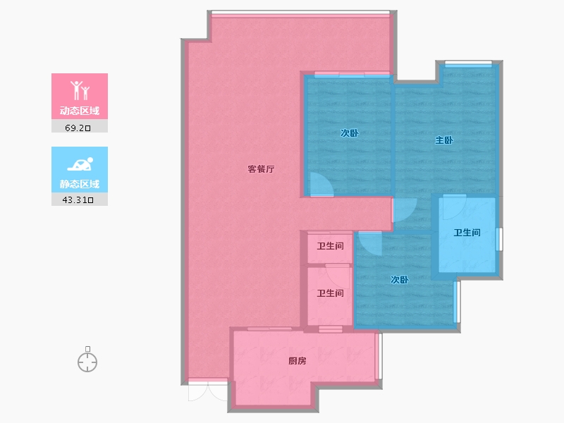 四川省-乐山市-滨江外滩-98.00-户型库-动静分区