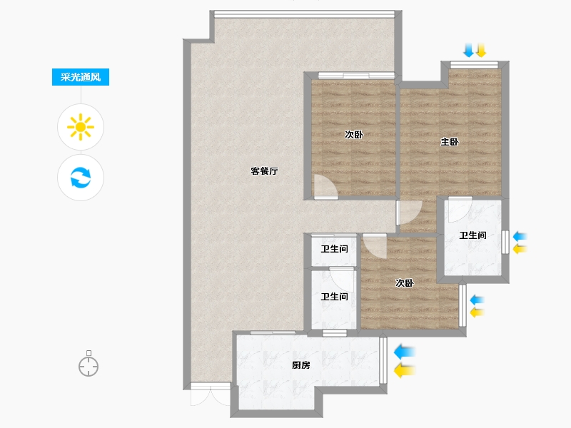 四川省-乐山市-滨江外滩-98.00-户型库-采光通风